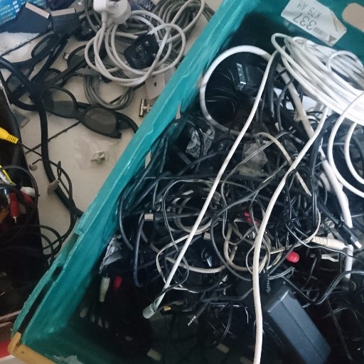 Two blokes concerned about where all the old scart cables go - we are the Cable Guys