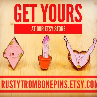 Rusty Trombone Pins. 