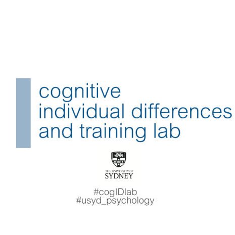Cognitive Individual Differences and Training Research Lab at @Sydney_Uni

#cogIDlab #usyd_psychology