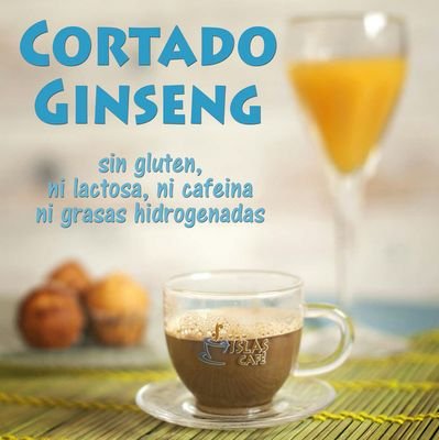 El Cortado Ginseng, con leche de soya no contiene gluten, lactosa, grasas y cafeína. Tiene certificaciones GMP y Halal. En las mejores cafeterías de Canarias