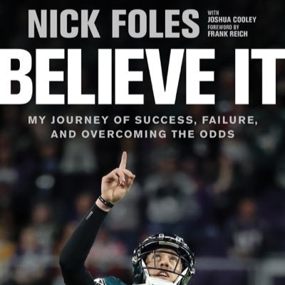 Official book tour account for Believe It, memoir from Philadelphia Eagles QB Nick Foles. Books releases June 26 from Tyndale House.