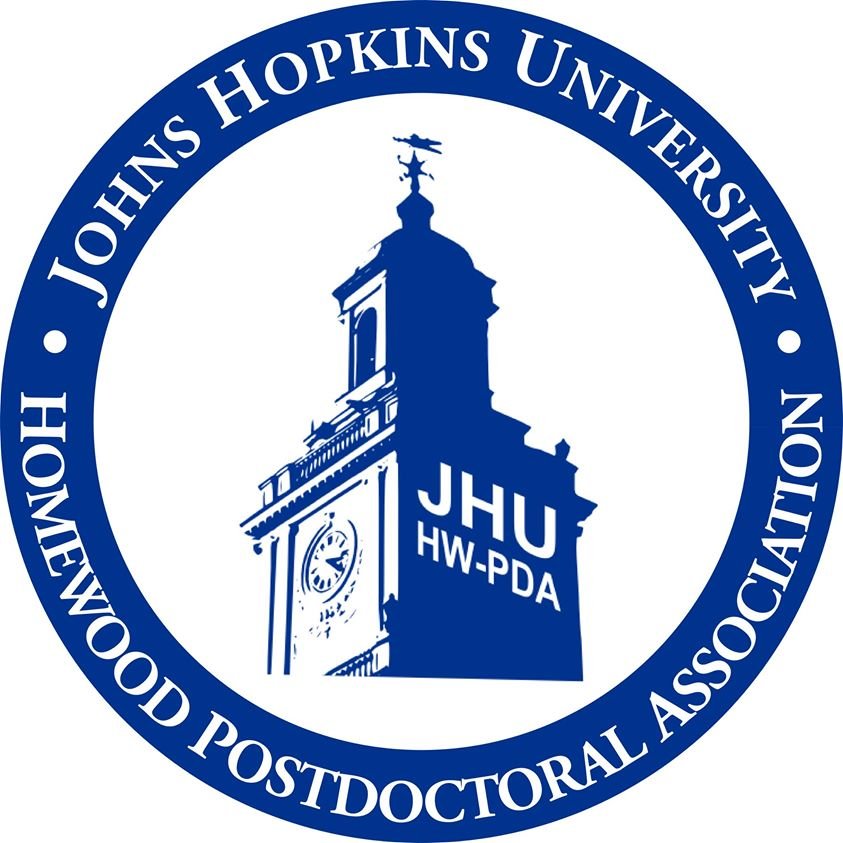 Johns Hopkins University Homewood Postdoctoral Association (HW-PDA) |
We post events, updates, & resources for postdocs | We also tweet #jhupostdoc achievements