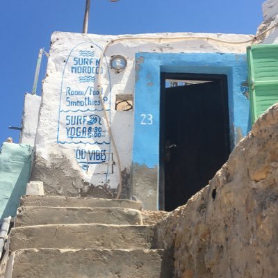 Surf Camp in Imsouane, Morocco boasting a beach front location. Surf to your door. Rates include breakfast, lunch and evening meal. #learntosurf #surflessons