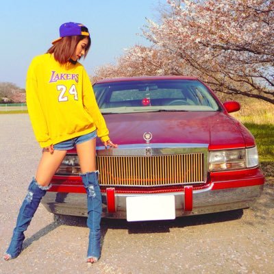 Lowrider⇒Cadillac 🇺🇸 '94 BigBrougham/ladylow🚙Car Show model💋お仕事依頼DMください👯#キャンギャル