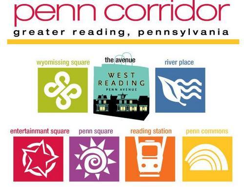 Greater Reading's emerging arts and entertainment district. Two mile long corridor from Penn Street to Penn Avenue through Reading, West Reading and Wyomissing.