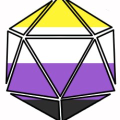 This is the twitter for Nonbinary People in TTRPG Month! It will be starting August 1st.  Organized by @occasionalell
Image header by @antlerlad