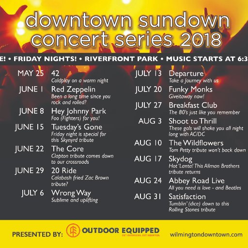 We produce the region's largest FREE Friday night summer concert series. Please support our sponsors and the volunteers who make it happen.