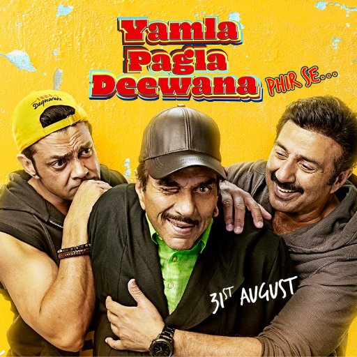 Official handle for Yamla Pagla Deewana: Phir Se starring @aapkadharam, @iamsunnydeol, @thedeol & @kriti_official. Releasing 31st August 2018.