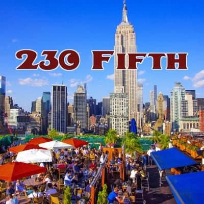 230 FIFTH is New York City's largest Rooftop Garden Bar and fully enclosed Penthouse Lounge. Open 7 days a week, 365 days a year, RAIN OR SHINE!