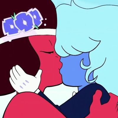 garnetkissing's profile picture. i post the picture of ruby and sapphire's wedding kiss every time i think about it, run by @DlSTANTSHORE