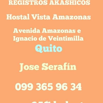 Ultrasensibilidad, espiritualidad, magia. Quito, Pichincha. Hostal Vista Amazonas. Avenida Amazonas e Ignacio de Veintimilla. 0993659634. Horas acordadas.