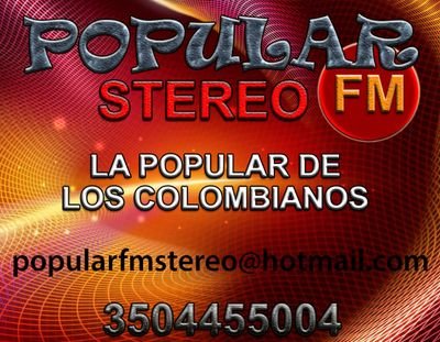 Somos la Popular de los Colombianos escuchanos en https://t.co/tILa4b3sQM Originamos desde Bogota Colombia Promocion de artistas Garantizada 3504455004