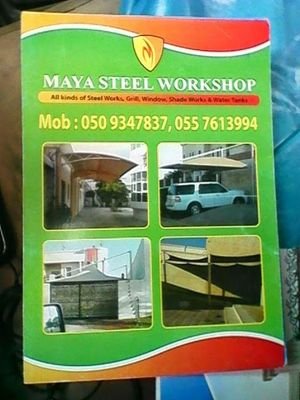 MayaWorkshop's profile picture. We are doing all kinds of steel fabrications. Allover uae. Abu dhabi, dubai, sharjah, Alain, ajman umalquen, rasalkhaima.