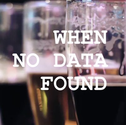 When No Data Found Profile