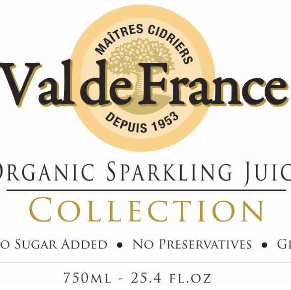 Made with cider apples in Brittany, France, Val de France organic sparkling juice is the perfect drink to refresh any moment.