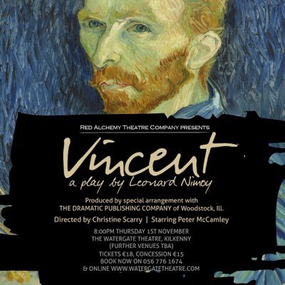play_vincent's profile picture. Vincent - a play about the life of Vincent Van Gogh.  Written by Leonard Nimoy.  Directed by Christine Scarry.  Featuring Peter McCamley.