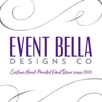 Event Bella DesignsCo -hand painted custom fabric aisle runners, banners and event decor since 2005.