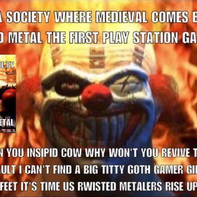 We can't let this iconic series go to waste! Don't you think it's time Twisted Metal made a comeback? Make it happen @ShawnLayden! #RegigeTwisyedMeral