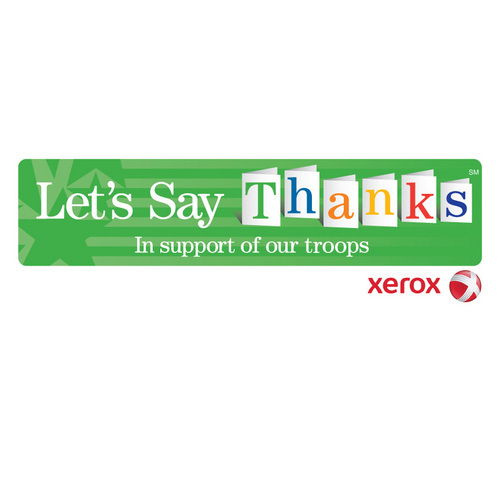 Showing support for our troops with messages of thanks, sponsored by Xerox