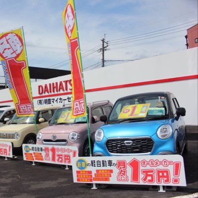 こんにちは😃最近流行りの『軽の新車が毎月１万円で乗れる❗️』のマイカーリース専門店です🚗