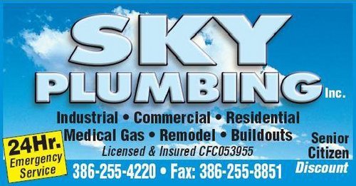skyplumbinginc's profile picture. Sky Plumbing, Inc. specializes in the installation, repair, & maintenance of plumbing & gas systems all over the great state of Florida.