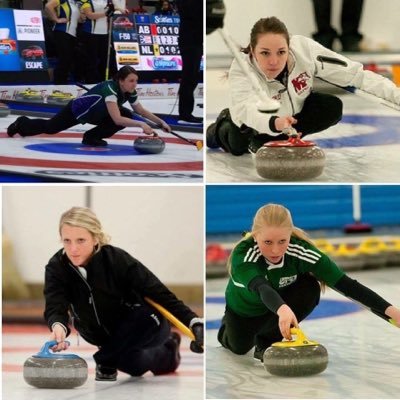 PEI Women's curling team - Skip: @sd_fullerton, Third: @amandacolter, Second: @anitacasey17, Lead: @aleya_quilty & Coach: Pat Quilty