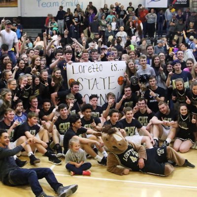 The Loretto High School Student Section. #TheBlackHole ⚫️