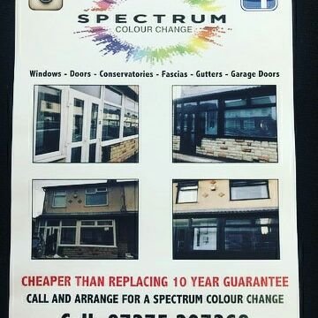 Why renew your UPVC windows when we can respray them any colour. Contact us on 07375397268 
email spectrumcolourchange@gmail.com