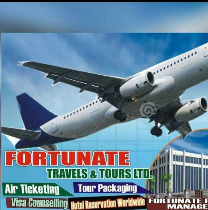 fortunate travels and tours is a travel agency with offices in Basorun, Eleyele and Abuja. We are trusted and reliable... fortunatetravelsandtours@gmail.com