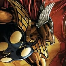 ''I am oathbrother to Thor, the God of Thunder! I carry Stormbreaker, a weapon of great power, blessed by Odin, the All Father!''