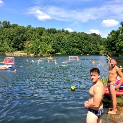 Water Polo Hat Tournament in a Quarry Park