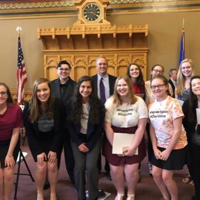 Students from RHAM High School wanting to make a change.