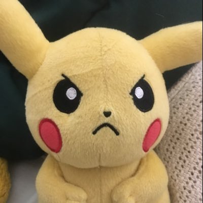angry pikachu plush