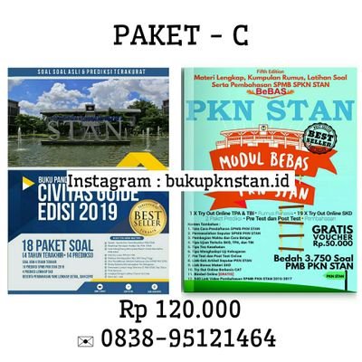 Menyediakan berbagai macam buku spmb pkn stan
📩 0838-95121464
📍 Bintaro, Tangerang Selatan
#pknstan #spmbpknstan
Promo free ongkir
👉
https://t.co/XE9NW5tmVW
