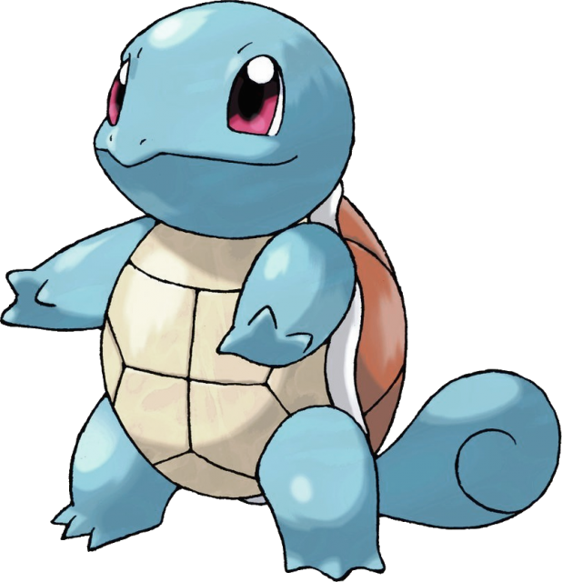 Squirtle is a Water-type starter Pokémon from the original Pokémon Red/Blue. With enough experience it can evolve into a Wartortle.
