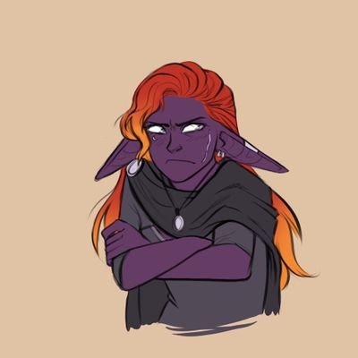 Drow. Druid. Follower of Chione. Please go away. (DnD pc. Profile pic by @sketchfeathers.)
