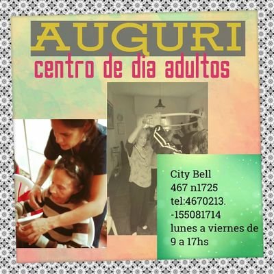 CENTRO DE DÍA ADULTOS. 
DE LUNES A VIERNES
DE 9 A 17 HS