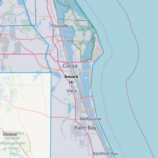 Brevard County, Florida Voter Turnout Tracker (unofficial) - near realtime tracking Democrat vs Republican turnout