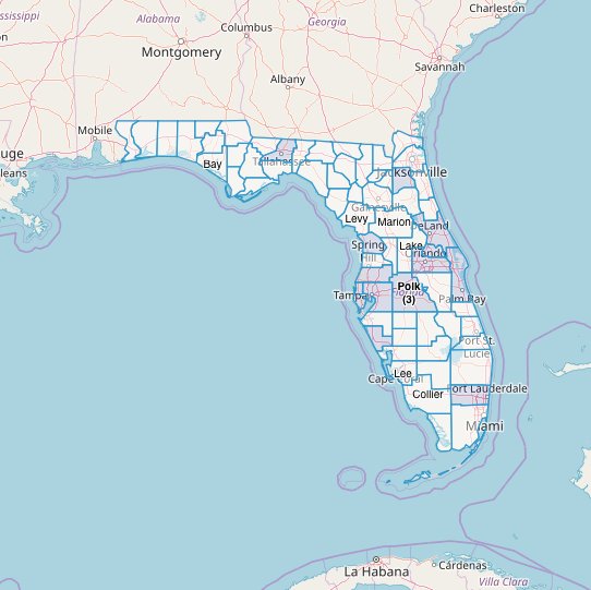 Florida Voter Turnout Tracker - tracking Democrat vs Republican turnout for all of Florida