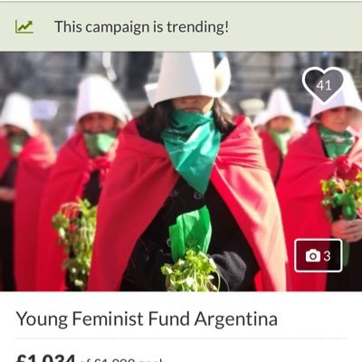 The Young Feminist Fund for Argentina will support projects designed and led by young women's rights defenders until abortion is legal. #FundHer #SeraLey 💚