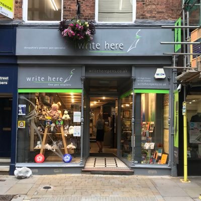 We sell cards, pens, art & stationery, gifts & much more. The shop is located on the High Street in Shrewsbury, UK For more info visit our website or pop in.