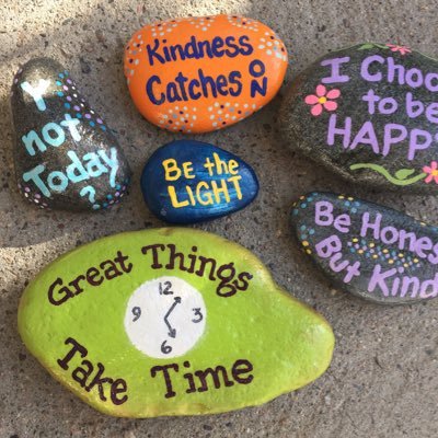 We are a bunch of middle school girls who love to paint rocks!