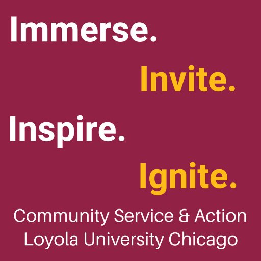 We seek to serve the diverse Loyola and local communities by fostering mutually beneficial partnerships | @LUCserve on Instagram and Facebook