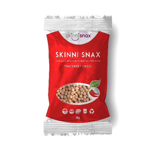 Healthy & nutritious snack. Crunchy, Double Baked. High fibre & protein. Low in fat. Chickpea and Soya snack. Living Skinni, Loving Snax #skinnisnax