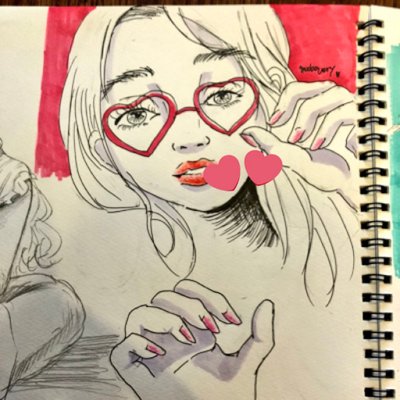 Verymoka アクリル絵の具で書いた色鉛筆 リアルにかけた アクリル絵の具 イラスト お絵かき 浪人