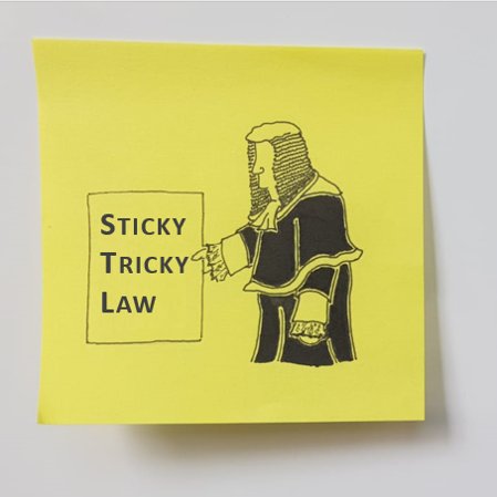 Simple Explanations of Tricky Law in Sticky Notes | Created by @joellegrogan