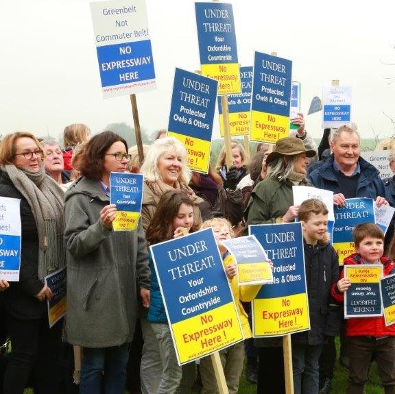 The Expressway Action Group – of  over 38 Oxfordshire Parishes and wider supporters fighting against the imposition of the OxCam Expressway  with no debate