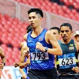 Thailand marathon record holder 2:16:56 /
Improved marathon best by 8 minutes in the last two years /
Thai New Zealander /
Qualified lawyer