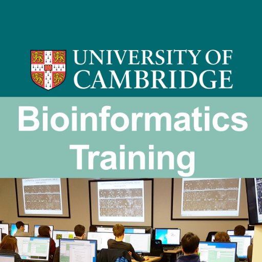 We are the University of Cambridge Bioinformatics training department. National bioinformatics training resource for ELIXIR-UK.
