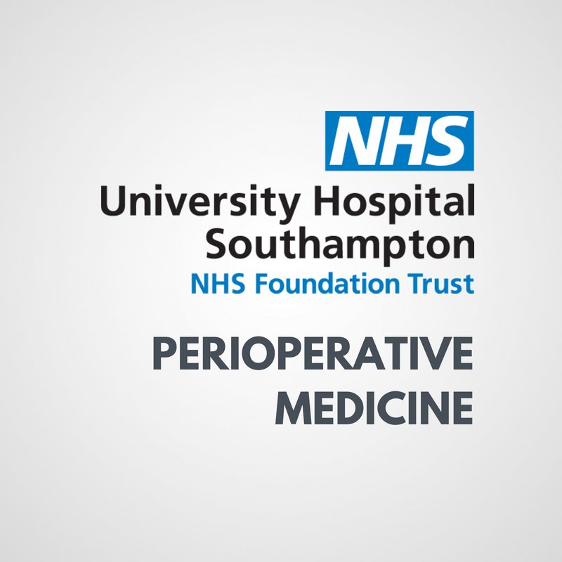 Official Twitter page for the Perioperative Care service @UHSFT. Getting our patients fitter for surgery.